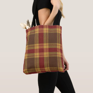 Sac fourre-tout en tissu faux plaid d'automne