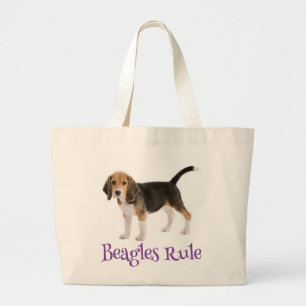Sac fourre-tout en toile avec chiot Beagle mignon