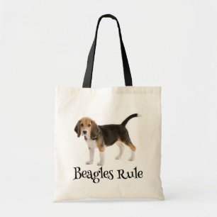Sac fourre-tout en toile avec chiot Beagle mignon