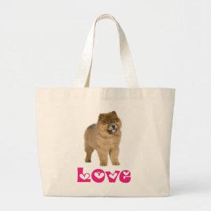 Sac fourre-tout en toile Chow Chow Puppy Dog Love
