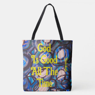 Sac fourre-tout en toile, "Dieu est bon Tout le te