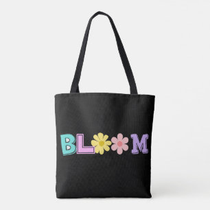Sac fourre-tout en toile fleurie pastel rétro Bloo
