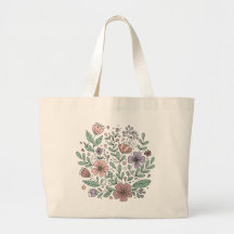 Sac fourre-tout en toile florale Cottagecore