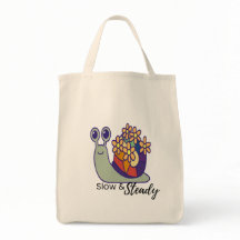 Sac fourre-tout en toile Fun Snail - Réutilisable