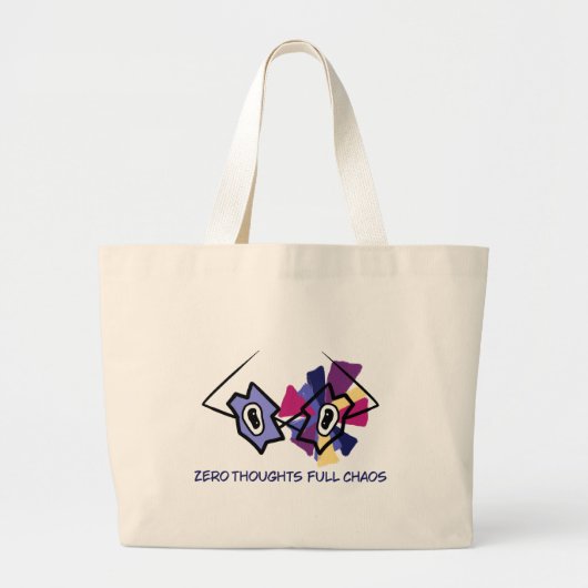 Sac fourre-tout en toile graphique drôle Zero Thou (Devant)