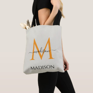 Sac fourre-tout en toile personnalisé avec monogra
