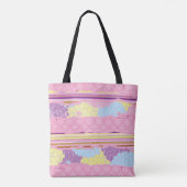Sac fourre-tout en toile rose pastel mignon amour (Dos)
