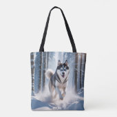 Sac fourre-tout en toile Sibérien Husky élégant (Dos)
