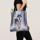Sac fourre-tout en toile Sibérien Husky élégant (De près)