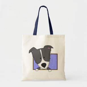 Sac fourre-tout encadré à border collie de bande