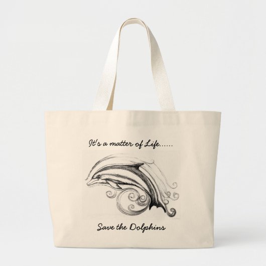 Sac fourre-tout enorme à dauphin (Devant)