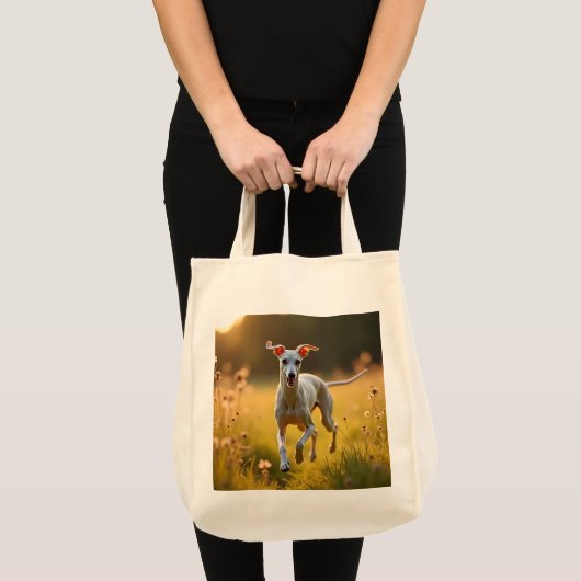 Sac fourre-tout épicerie élégant Greyhound italien (Devant (produit))