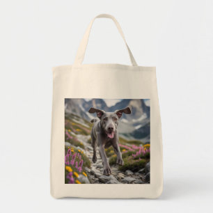 Sac fourre-tout épicerie élégant Weimaraner