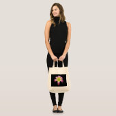 Sac Fourre-Tout Épicerie Fleur de Lys Violette (Devant (modèle))