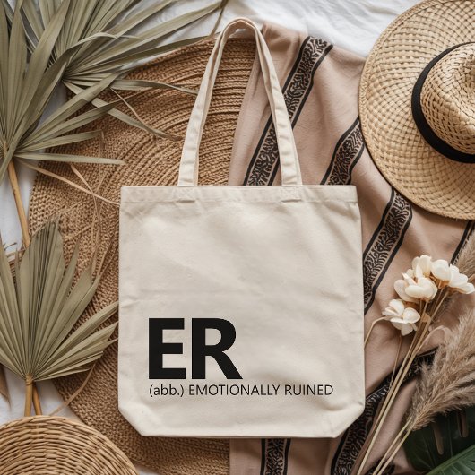 Sac fourre-tout ER écriture moderne, cadeau de rem