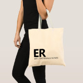 Sac fourre-tout ER écriture moderne, cadeau de rem (Devant (produit))