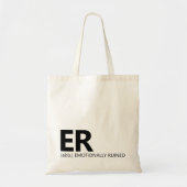 Sac fourre-tout ER écriture moderne, cadeau de rem (Devant)