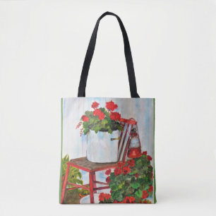 Sac fourre-tout Été Geraniums Sac fourre - tout