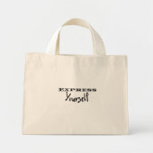 Sac fourre-tout "Express Yourself" | Citation mini (Devant)