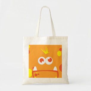 Sac fourre-tout face de Monster Orange Kawaii