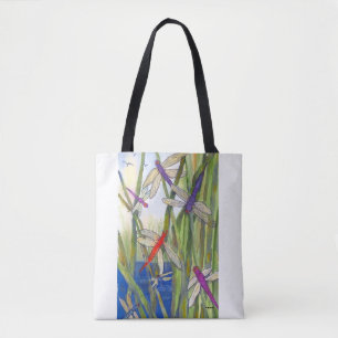 Sac fourre-tout fait sur commande à libellules
