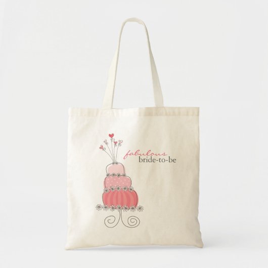 Sac fourre-tout fait sur commande nuptiale rose (Devant)