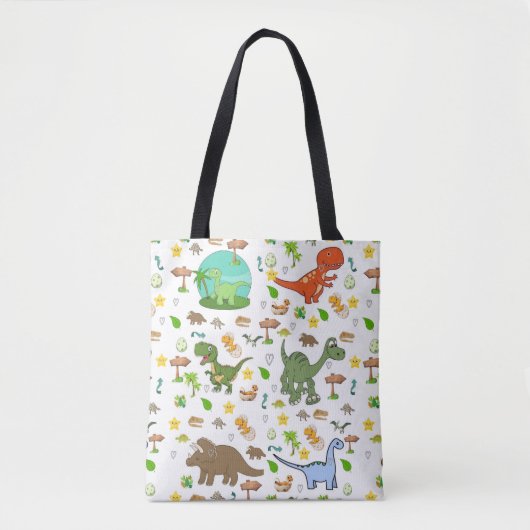 Sac fourre-tout, faune de dinosaure mignon (Devant)