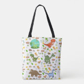 Sac fourre-tout, faune de dinosaure mignon (Dos)