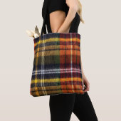 Sac fourre-tout Faux Flannel Plaid (De près)