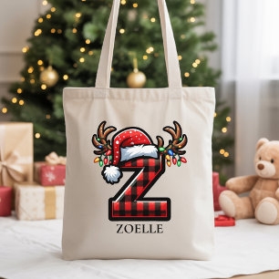 Sac fourre-tout festif personnalisé de Père Noël p