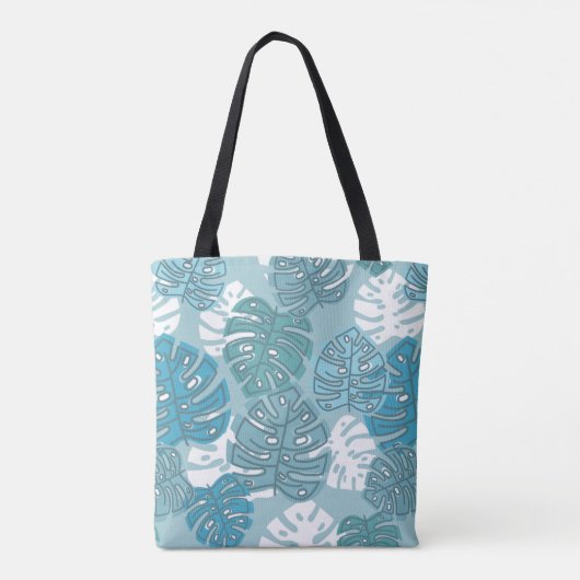 sac fourre-tout feuille bleu (Dos)