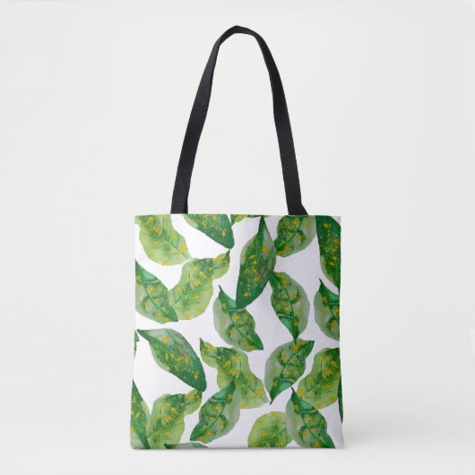 Sac fourre-tout feuille vert (Devant)