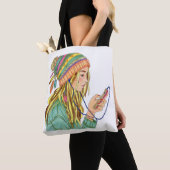 Sac fourre-tout fille chapeau boho (De près)