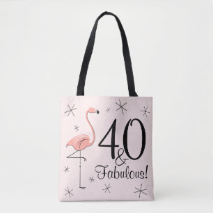 Sac fourre-tout « Flamingo Pink '40 et Fabuleux !