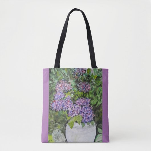 Sac fourre-tout fleur d'hortensia (Devant)