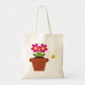 Sac fourre-tout Fleur en pot et Papillon (Devant)