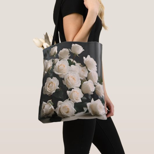 Sac fourre-tout Fleur personnalisé à 2 faces (De près)