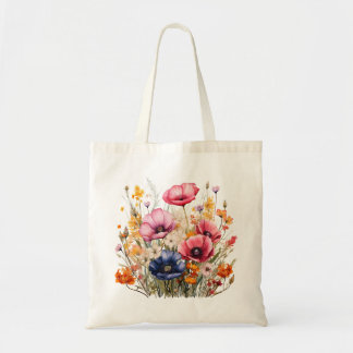 Sac fourre-tout Fleur sauvage aquarelle