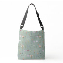 Sac fourre-tout Fleur sauvage Boho Green