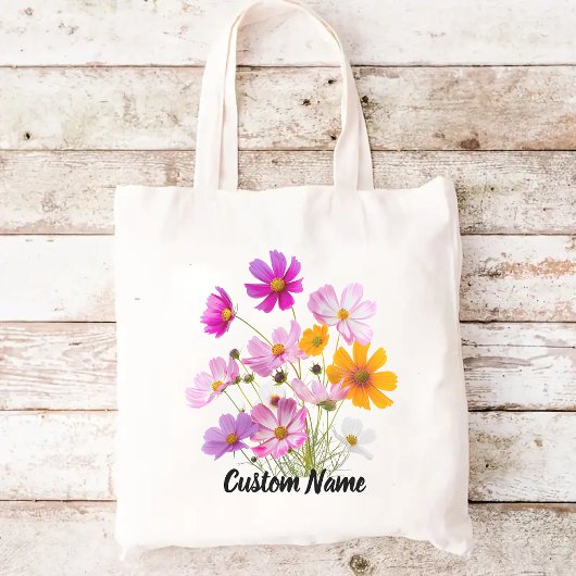 sac fourre-tout fleur sauvage, sac fourre-tout de