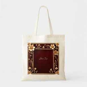 Sac fourre-tout fleurs dorées de Bourgogne