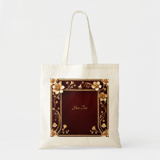 Sac fourre-tout fleurs dorées de Bourgogne