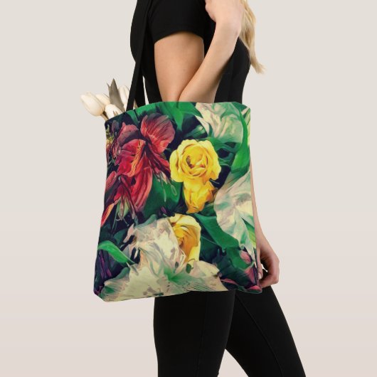 Sac fourre-tout Fleurs Le Matin (De près)