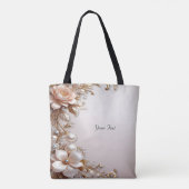 Sac fourre-tout Fleurs roses et blanches douces (Dos)