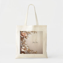 Sac fourre-tout Fleurs roses et blanches douces