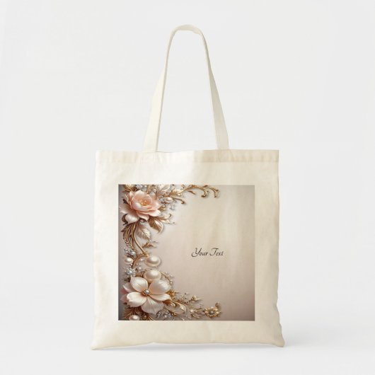 Sac fourre-tout Fleurs roses et blanches douces (Devant)