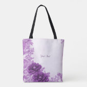 Sac fourre-tout Fleurs Violettes Prospèrent (Dos)