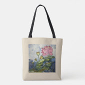 Sac fourre-tout floral à art d'aquarelle de lis (Dos)