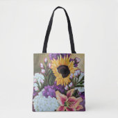 Sac fourre-tout floral "à bouquet de fin d'été" (Devant)
