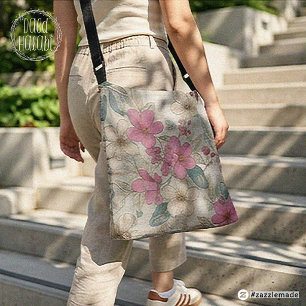 Sac fourre-tout floral à fleurs roses